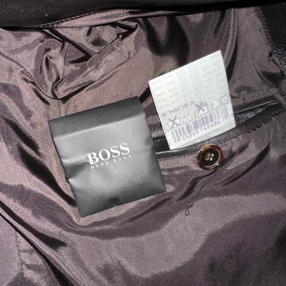 HUGO BOSS LEATHER MEN’S JACKET size 48 - Picture 10 of 11